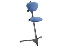 Stahulp Staalbuis Beklede Zitting Onderstel Zwart Textiel Blauw