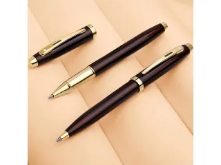 Balpen Sheaffer 100 E9370 Coffee brown PVD gold - 8