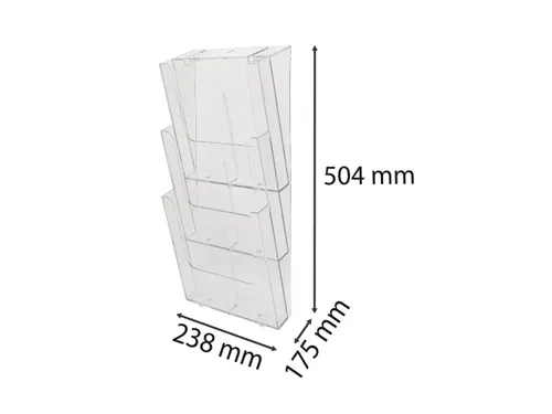 Wandfolderhouder A4 vertic (3) transp.