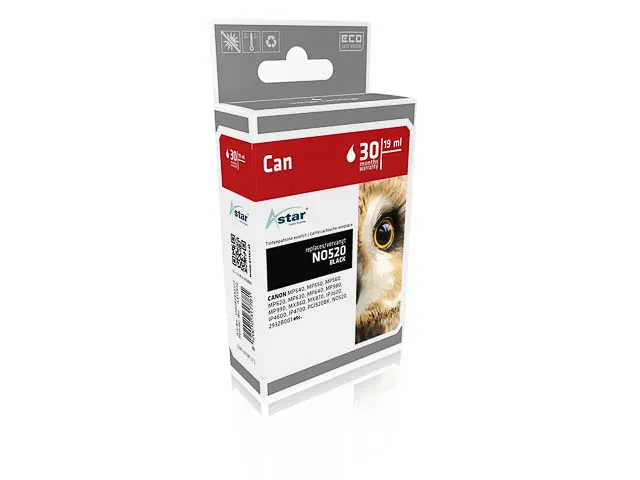 AS15932 ASTAR CANON PGI520BK MP Inkt zwart rebuilt 324pag Chip 19ml