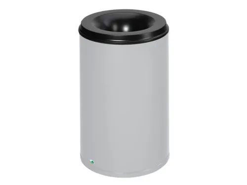 prullenmand zelfblussend 110 liter HxØ 750x465mm kop zwart grijs