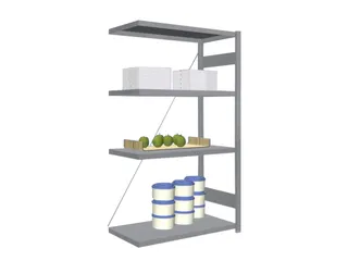 Rvs Inhaakstelling Aanbouw 1750x1010x535mm 4legborden Vaklast 200kg - 1