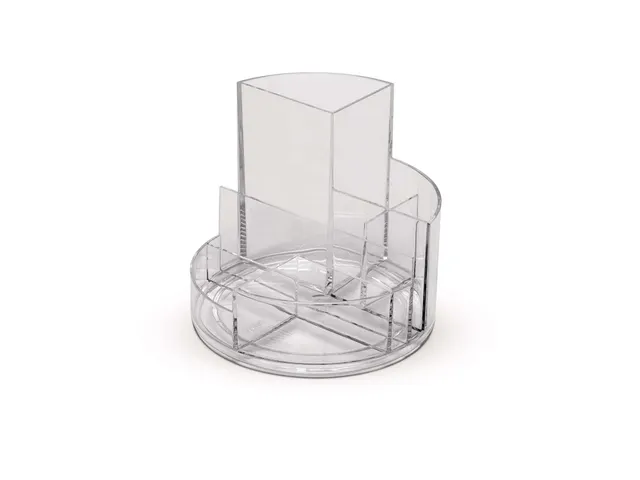 Pennenkoker MAUL roundbox 7 vakken Ø140x125mm transparant