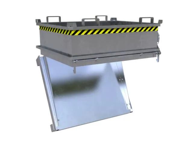 mini-bodemklepcontainer,HxLxB 625x1000x1200mm,0,37m³,inrijbeugel,staa