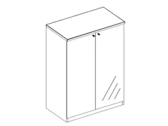 vitrinekast,HxBxD 825x800x445mm,1xhouten vloer,2 OH,CC-zwart