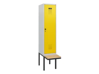 locker met bank,HxBxD 1950x400x815mm,1vak,vak B 400mm,draaigrendel - 2