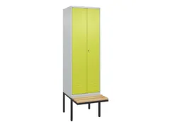 locker voor scheiding van kleding,HxBxD 2120x600x815mm,2vak