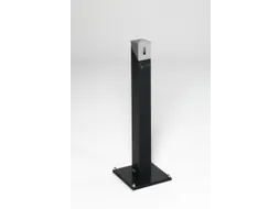 Staande Asbakzuil 2 liter H 1005mm Rechthoekig Ral7021 Zilverkleurig