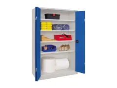 Ruime Vouwdeurkast 1950x1200x400mm 4legborden Ral7035 Front Ral5010