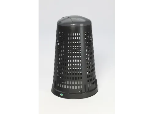 vuilniszakstandaard 120 liter HxØ 880x380-520mm romp PP zwart grijs