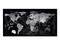 Glasmagneetbord Sigel Artverum 91x46cm Wereldkaart