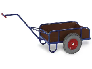Handtrekwagen 400kg 2 Wielen Houten Bak 805x535mm Luchtbanden - 1