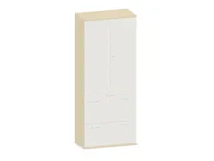 kantoorkast,HxBxD 1920x800x430mm,decor romp esdoorn,decor front wit