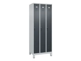 locker,HxBxD 1950x750x500mm,3vak,vak B 250mm,draaigrendel,voeten - 1