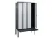 armoire vestiaire noir et blanc,HxlxP 2120x1200x815mm,4compart.