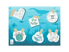 Placemats Papier 30x40cm Safe the Ocean ds 4x250st
