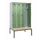locker met bank,voor scheiding van kleding,HxBxD 2120x1200x815mm,4vak