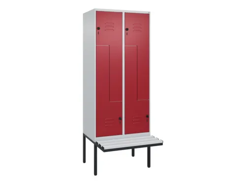 Z-garderobekast,HxBxD 2120x800x815mm,4vak,vak B 400mm,draaigrendel