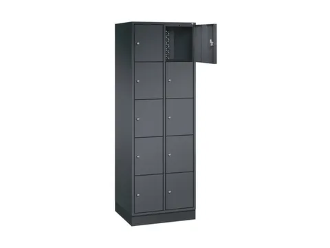 lockerkast,HxBxD 1950x620x500mm,2x5vakken,cil.-slot,sokkel