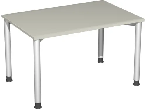Bureau 4-Poot Hxbxd 680-800X1200X800Mm Ronde Buis Lichtgrijs