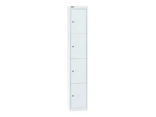 lockerkast,HxBxD 1802x305x305mm,1x4vakken,cil.-slot,romp verkeerswit