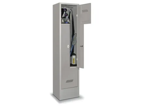 Z-garderobekast,HxBxD 1850x400x500mm,vak B 400mm,RAL7035,front RAL7035