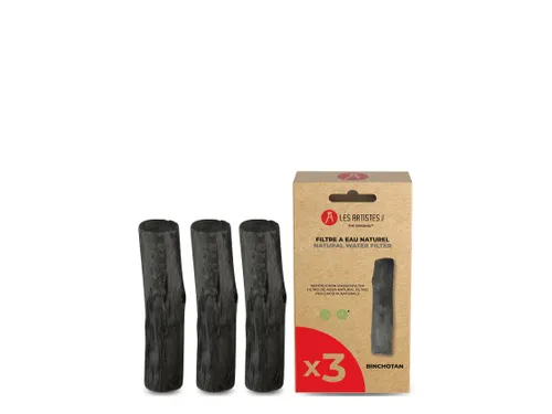 Waterfilter houtskool Les Artistes Paris set a 3 stuks Binchotan