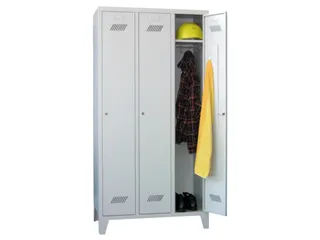 locker,HxBxD 1850x900x500mm,3vak,vak B 300mm,RAL7035,front RAL5012 - 1
