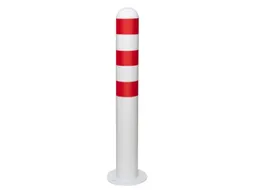 Afzetpaal,v. laadzuilen,Halve kogelkop,HxØ 800x108mm,staal,wit