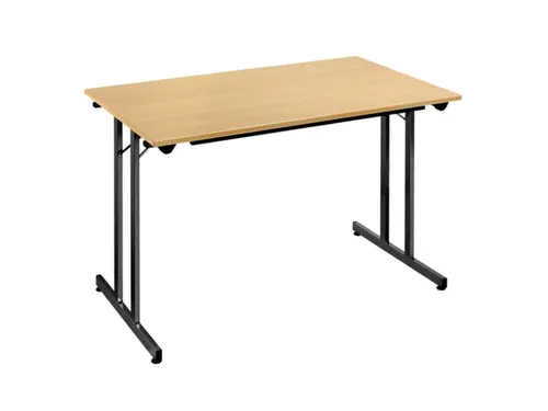 Klaptafel Vrijstaand 120x60 Cm Onderstel Zwart Blad Beuken