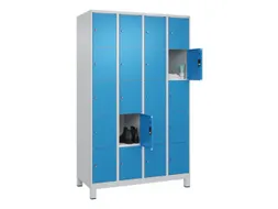 lockerkast,HxBxD 1950x1200x500mm,4x5vakken,vak B 300mm,cil.-slot