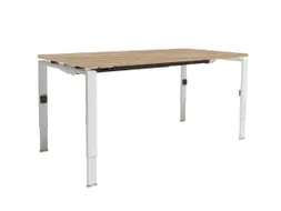 Bureau Linesto N4 hoogte instelbaar 140x80cm honey castello 25mm wit