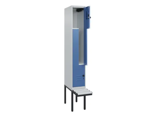 Z-garderobekast,HxBxD 2120x300x815mm,2vak,vak B 300mm,draaigrendel