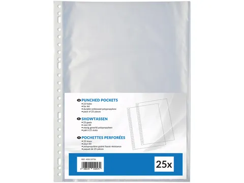 Geperforeerde showtas A4 23-gaatsperforatie 0.08mm pak van 25 stuks