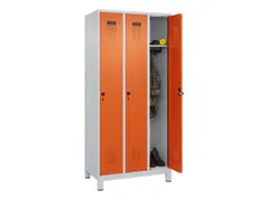 locker,HxBxD 1950x900x500mm,3vak,vak B 300mm,draaigrendel,voeten