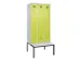 locker met bank,voor scheiding van kleding,HxBxD 2120x900x815mm,3vak
