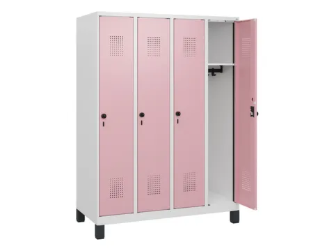 schoollocker,HxBxD 1630x1200x500mm,4vak,vak B 300mm,draaigrendel