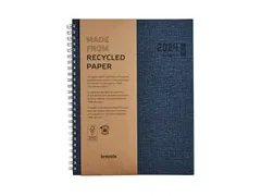 Agenda 2027 Brepols Ecotiming Kazar 7jours/2 pages spirale bleu