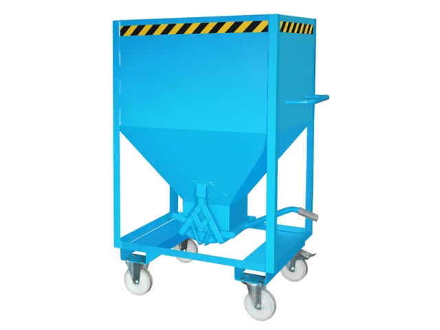 silo HxLxl 1680x1115x780mm 600l force 1350kg roulettes