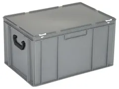 Euronorm Koffer Pe Hxlxb 330x600x400mm 63l 2 Handgrepen Grijs