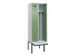 locker met bank,voor scheiding van kleding,HxBxD 2120x600x815mm,2vak