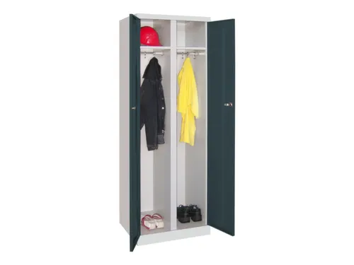 kleding-/wasgoedkast,HxBxD 1800x600x500mm,RAL7035,front RAL7016