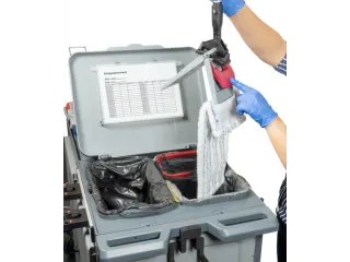 Reinigingswagen,2Kasten,2-4Zakhouders,2Mopemmers,4X6L Emmer - 7