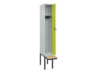 locker met bank,HxBxD 2120x300x815mm,1vak,vak B 300mm,draaigrendel - 2