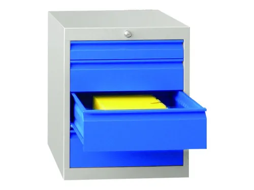 ladekast HxBxD 600x500x600mm 4laden slot RAL7035 front RAL5010