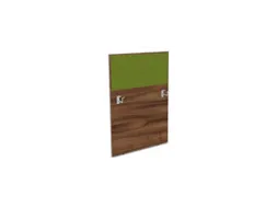 baliepaneel v. bureau aanbouw links NP-tiepolo nut BN7048-groen 800mm