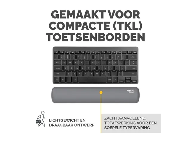 Polssteun Fellowes Breyta compact grijs 6x32cm