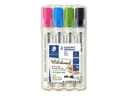Whiteboardmarker Staedtler Lumocolor 351 set à 4 stuks fun assorti