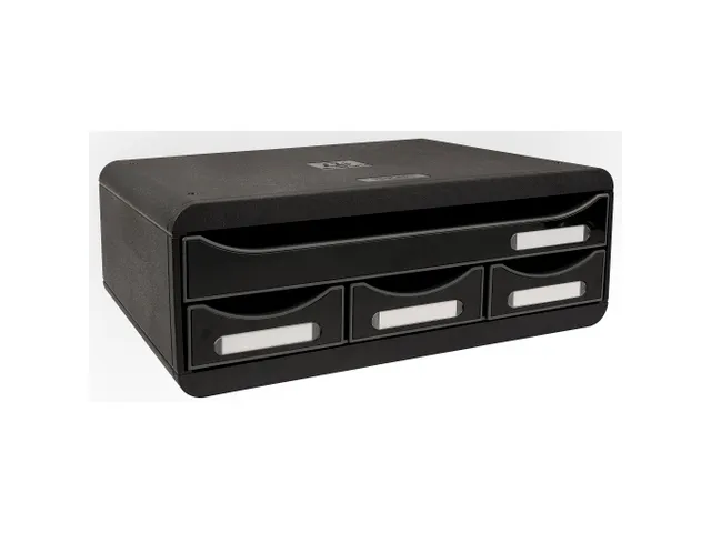 Ladekastje met 4 lades Toolbox Mini Kunststof Zwart