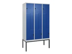 Z-garderobekast,HxBxD 2120x1200x500mm,vak B 200/400mm,draaigrendel